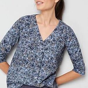 J. Jill Pure Jill French Terry-Slub V-Neck Top (4X)